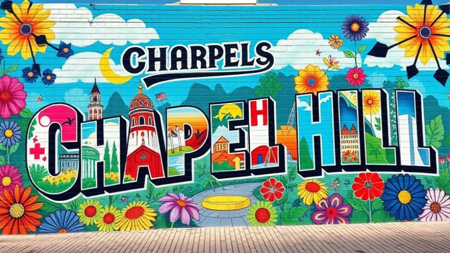 Vibrant Chapel Hill mural representing Triangle restaurant openings.