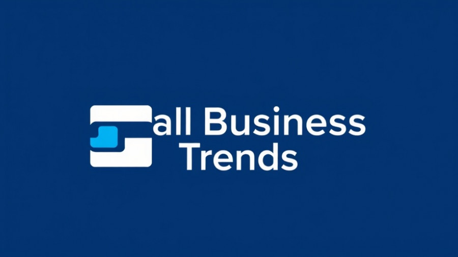 Minimalistic Small Business Trends logo in blue and white design