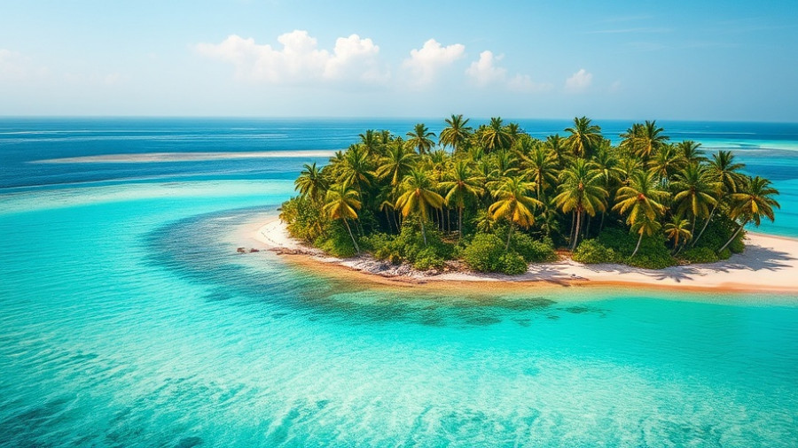 Aerial view of a tropical island, ideal for the best island in Southeast Asia.