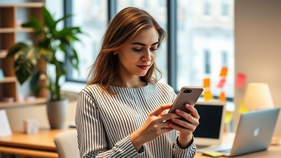 Woman explores the best websites to learn about AI in a modern office.