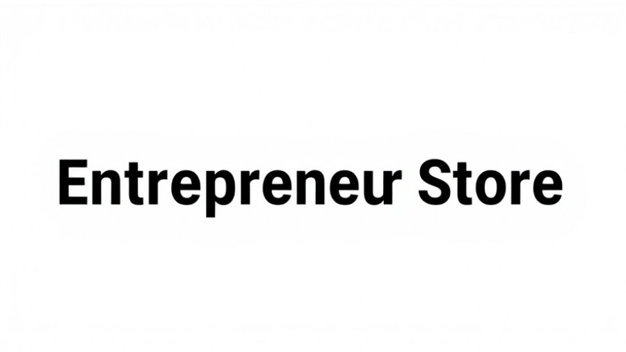 Bold Entrepreneur Store logo, black text on white background.