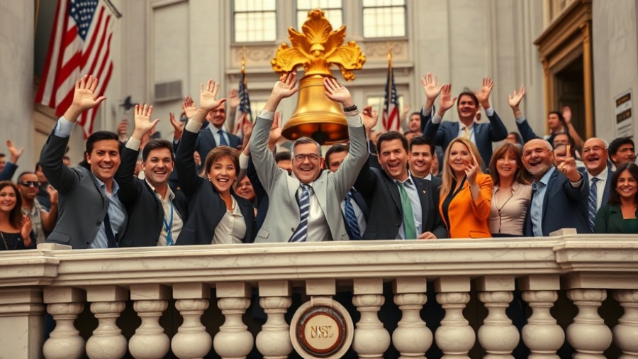 Celebration at NYSE highlighting raising successful entrepreneurs.