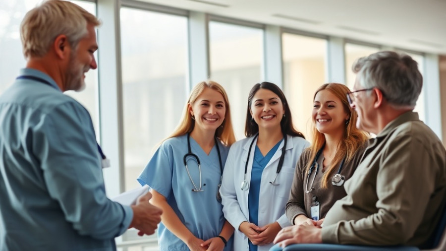 AI improves healthcare collaboration with professionals engaging with patient.