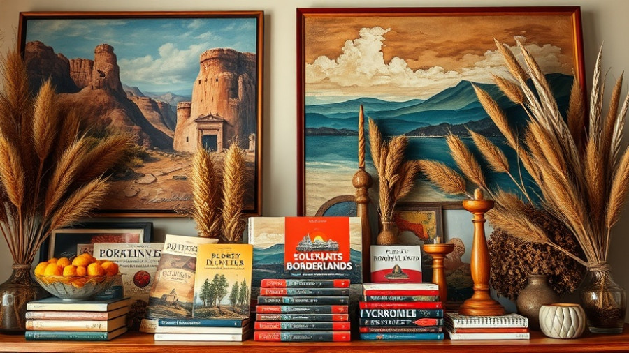 Hank Shaw Borderlands Cookbook featured in a colorful, artistic setting.