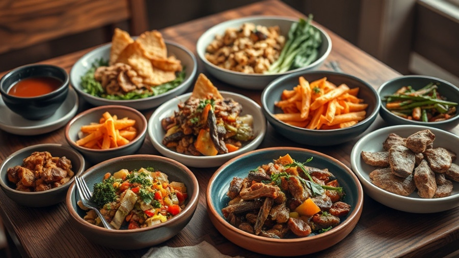 Cozy winter special vegetarian recipes beautifully arranged.