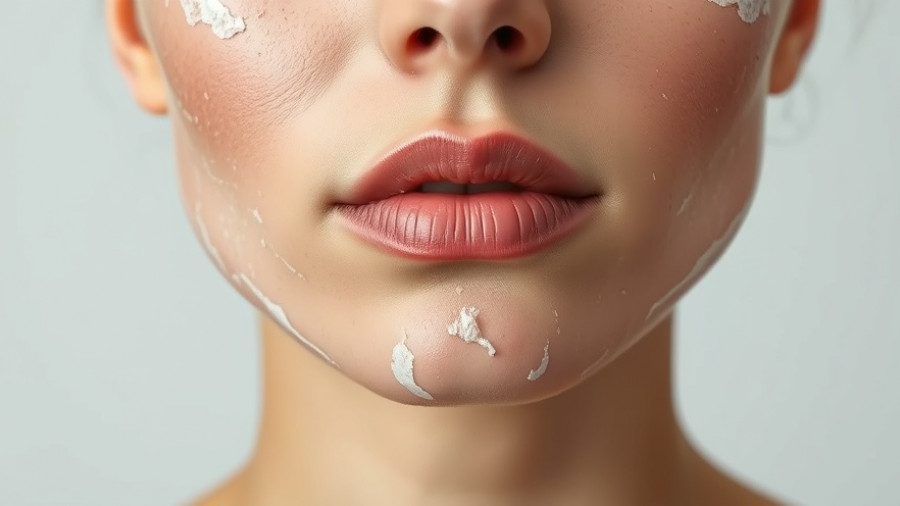 Close-up of skin peeling after chemical peels for rejuvenation.