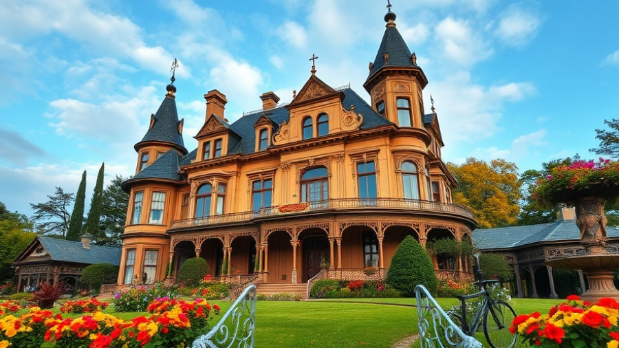 Victorian mansion in Connecticut town with historic charm.
