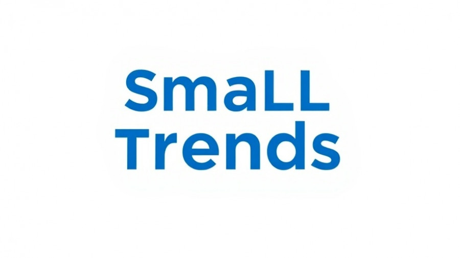 Blue Small Business Trends logo design on white background.