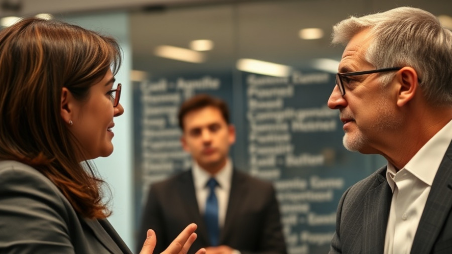 Professionals discussing SNAP benefits amid government shutdown.