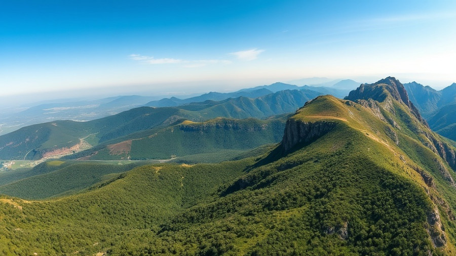 Aerial view of Bullhead Mountain Ranch landscape for sale.