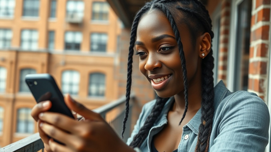 Animated woman video chatting on balcony portraying repair after workplace fights.