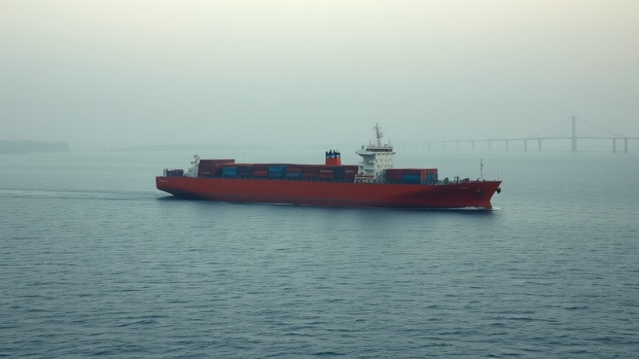 Cargo ship near bridge, Chevron and Venezuela relations