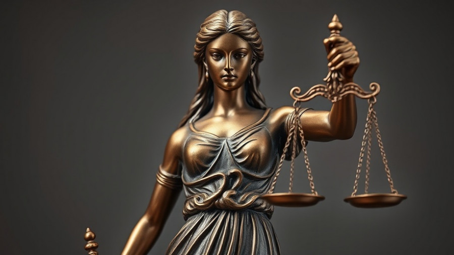 Bronze Lady Justice statue holding scales, symbolizing LegalTech M&A.