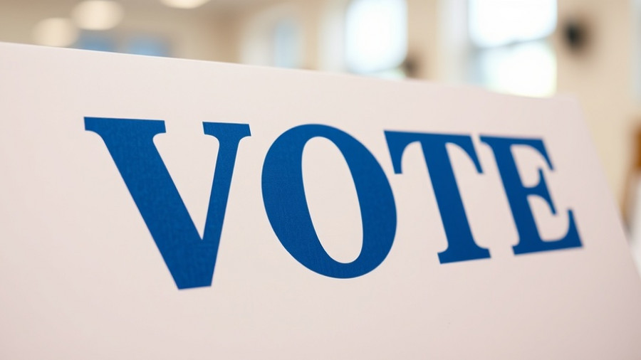 Voting sign close-up on Election Day in Polk Manatee Pinellas