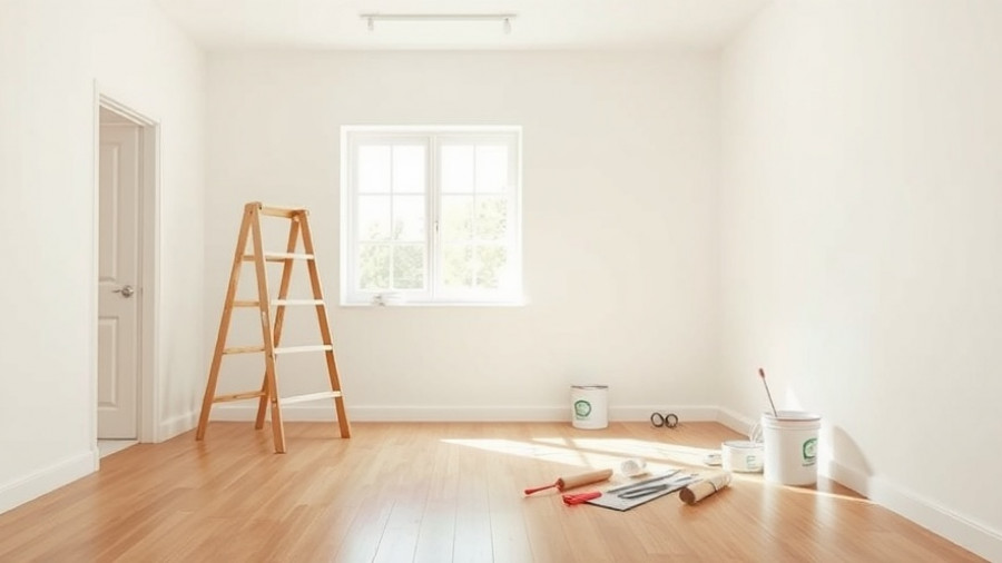 Bright room with painting setup, symbolizing loans for flipping houses.
