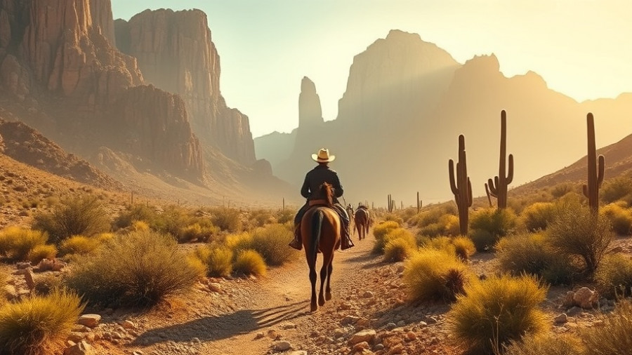 Experience Cowboy Culture in Scottsdale Arizona: cowboy riding through desert