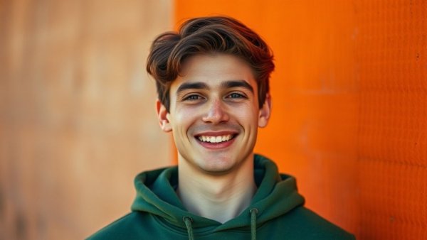 Young man in green hoodie, confident expression, Pablo Hansen's Entrepreneurial Journey.