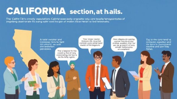 Illustration of California employment background check regulations.
