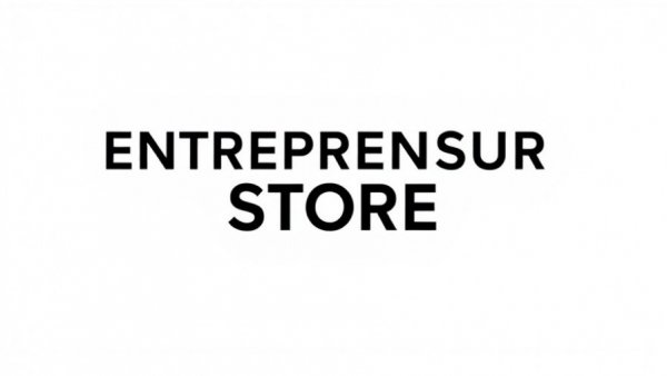 Minimalistic Entrepreneur Store logo on white background.