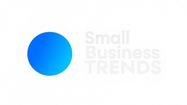 Logo of Small Business Trends with blue circle and text