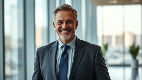 Confident professional man in a modern office, symbolizing sustainable business growth strategies.