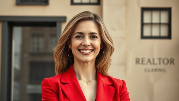 Smiling woman in front of NAR building, NAR Strategic Plan.