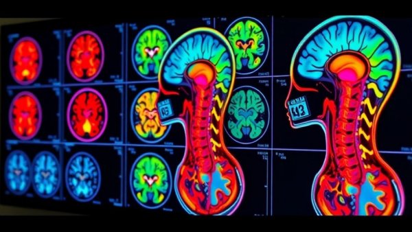 Colorful MRI scans for novel imaging of spinal cord treatment.