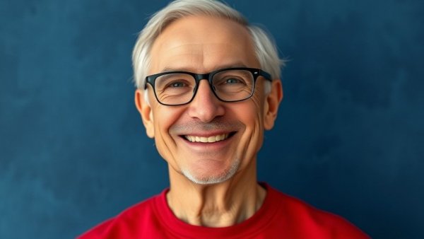 Confident older man in red shirt, exemplifying how top entrepreneurs get noticed.