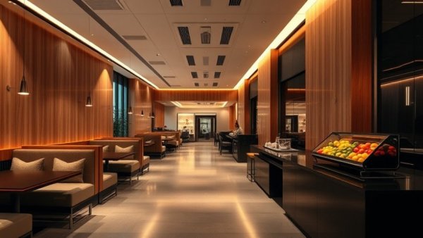 Luxury airport lounges access with elegant wooden decor