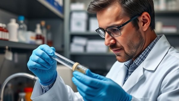 Scientist examining sample in lab for 3D bioprinted tumor models.