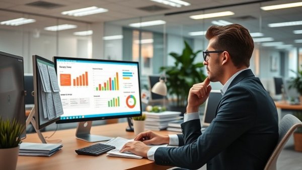 Conceptual illustration of effective CSAT questions in an office setting.