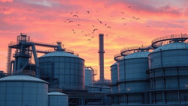 Industrial facility during sunset, Wacker Chemie job cuts context.
