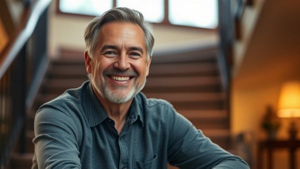 Smiling man from AI PR startup Clipbook, informal setting