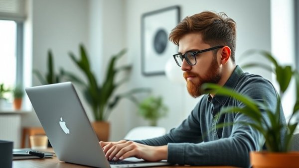 Focused man working on laptop in modern office addressing Chase Ink Business Card Bonus Restrictions.
