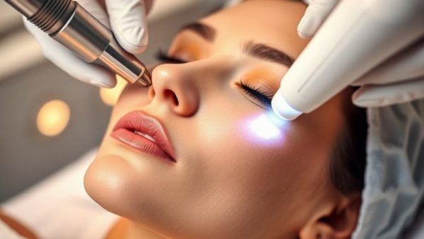 Laser non-surgical cosmetic treatments in a clinical setting.