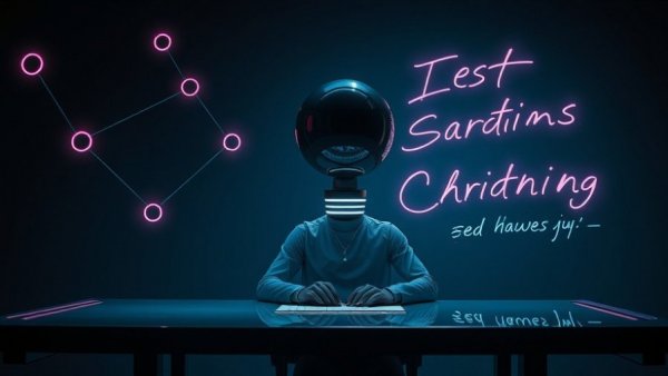 Futuristic surreal art depicting AI theme for OpenAI LLM Confessions.