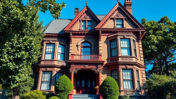 Elegant Victorian house with ornate roof detail for luxury home buyers in Minneapolis.