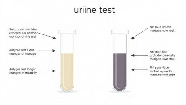 Diagram of simple urine test for bladder cancer with labeled steps.