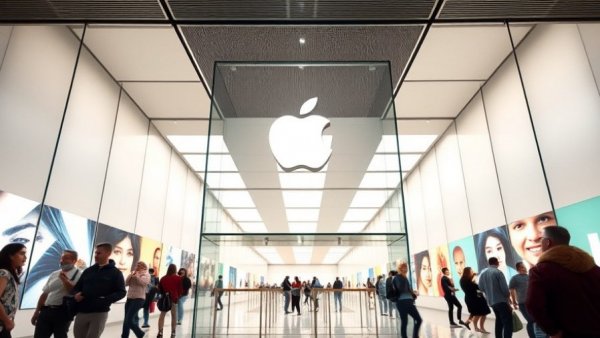 Apple store with people inside, reflecting modern executive departures.
