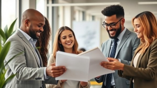 Professionals reviewing documents in office settings for background checks for employment.