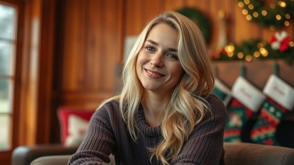 Oh. What. Fun. movie review scene with woman in cozy room.