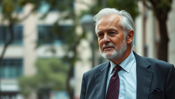 Distinguished man outside, related to Nvidia H200 chip sales.