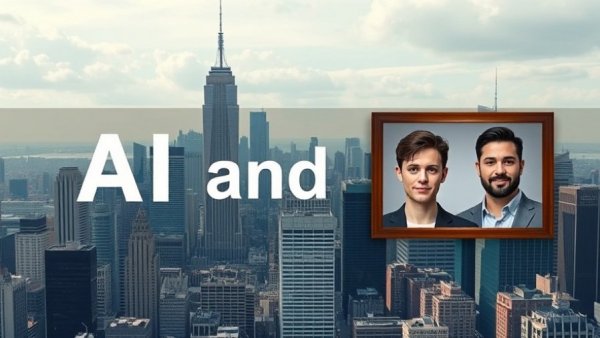 AI made a no-code founder into a coder text on cityscape background.