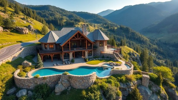 Scenic view of lodge at Bear Lake Reserve, surrounded by nature, emphasizing an active lifestyle.