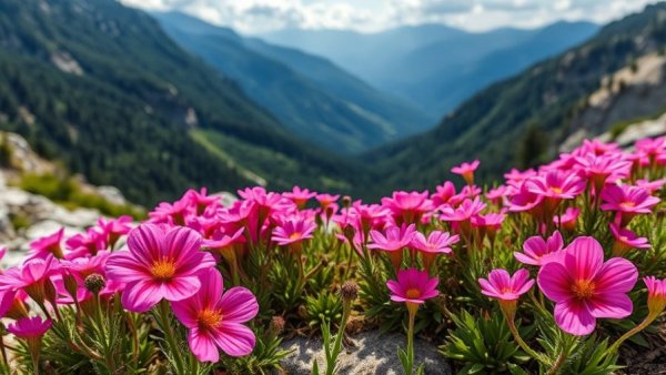 Lush wildflowers in California's hidden heartland mountains.