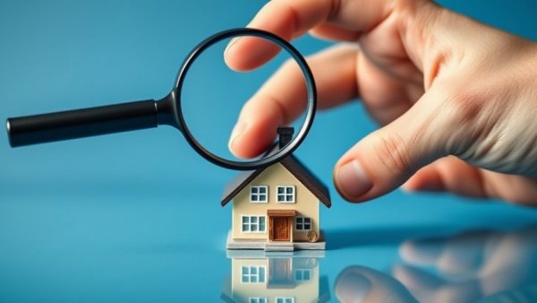 Pre-inspection home selling benefits illustrated with a hand using a magnifying glass over a miniature house.