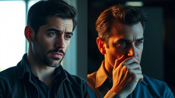 Two men with contrasting expressions, exploring valuation.