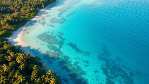 Pristine tropical coastline in Puerto Rico with clear waters.