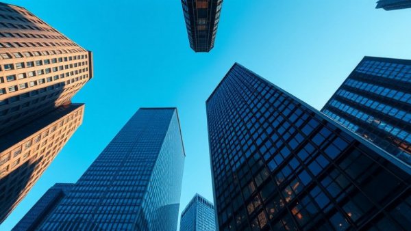 Transitioning from sole trader to limited company - upward view of skyscrapers.