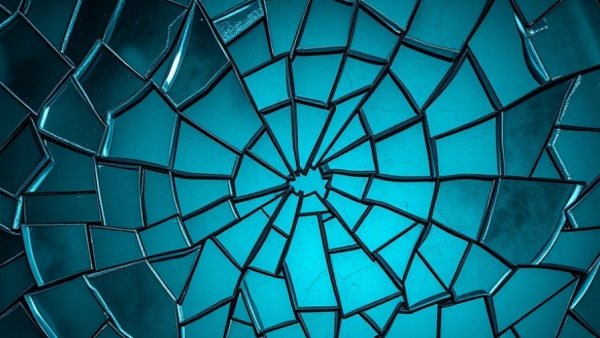 Abstract shattered glass with dark teal hues, Extracting Honest Feedback.